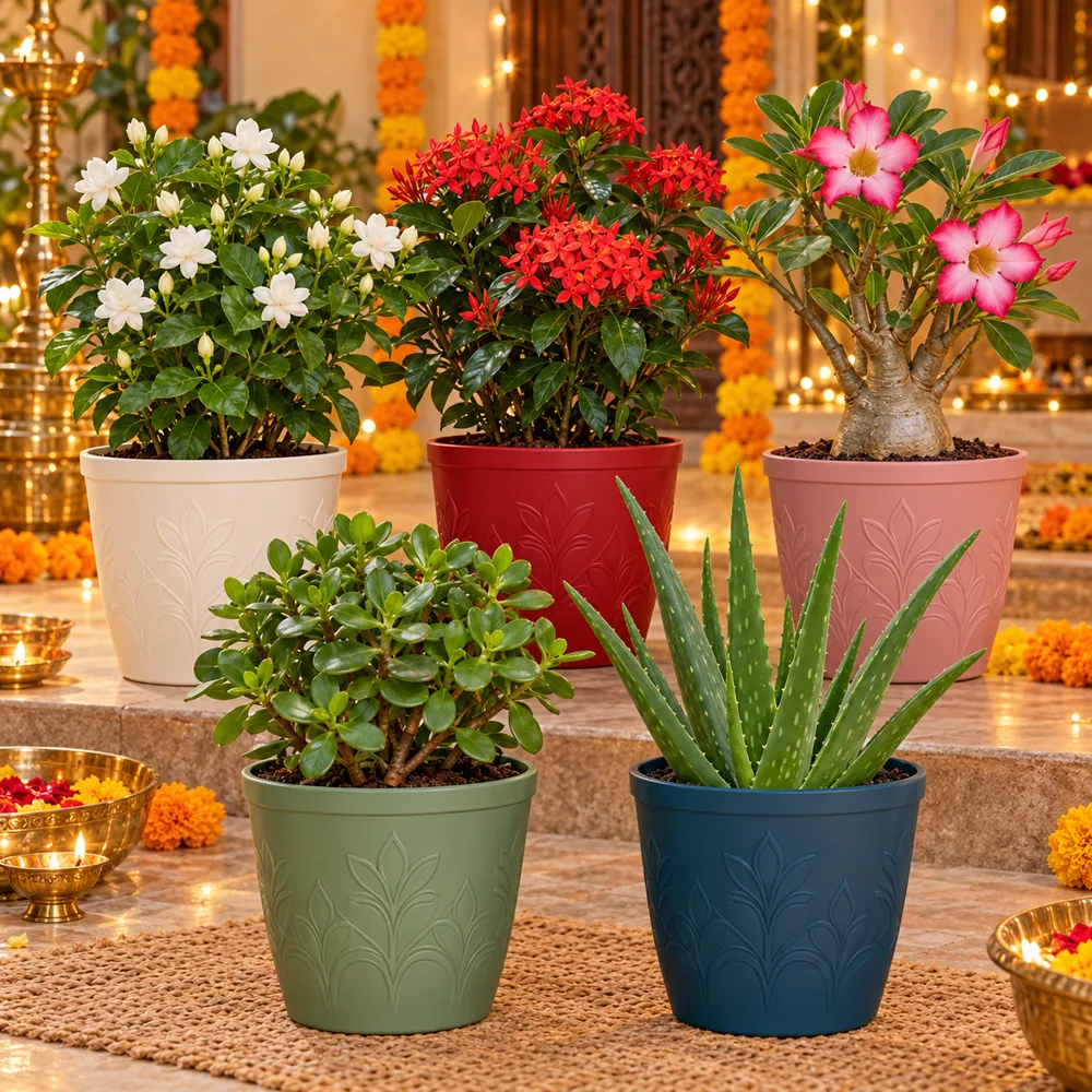 Festive green plant gift bundle